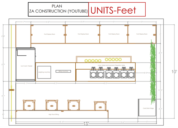 Juice shop plan, juice shop interior design ideas, juice corner shop design, juice shop design, juice shop, juice shop business, ice cream shop design ideas, juice bar design, ice cream parlour design,