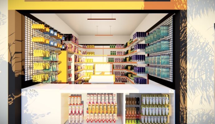 Supermarket Interior, Grocery Store Interior