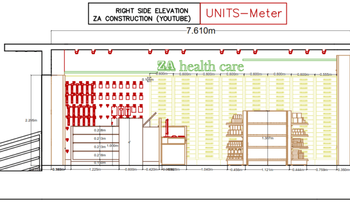 pharmacy rack dimension