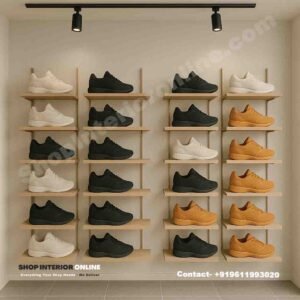 wall mounted shoes display rack