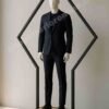 Diamond Frame Mannequin Display Stand Matte Black Mild Steel with Engineered Wood Base