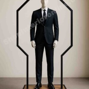 Black Arrow Mannequin Display Stand Matte Black Frame with Engineered Wood Base