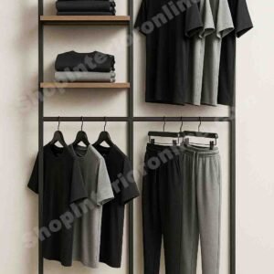 MS Tube Wall Mounted Double Section Garment Rack (7.5ft H × 5ft W × 16in D)