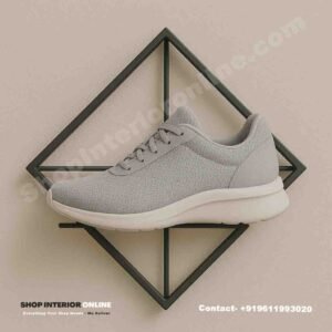 Diamond-Shaped Wall Mounted Shoe Display Rack in Matte Black for Single Shoe Display