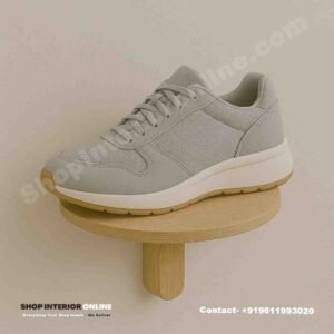 Round Wooden Wall Mounted Shoe Display Rack for Single Sneaker Display