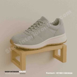 Double Frame Wooden Wall Mounted Shoe Display Rack for Sneaker Display