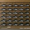Industrial Grid Shoe Display Rack in Matte Black Finish