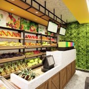 juice shop interior design ideas